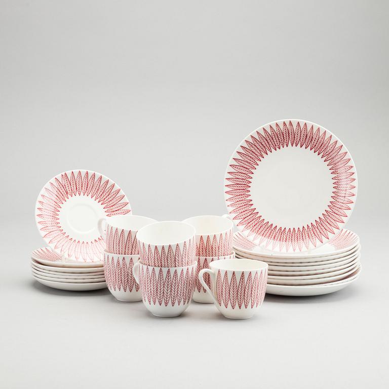 STIG LINDBERG, servis 15 dlr "Salix", Gustavsberg porslin, 1900-talets mitt.