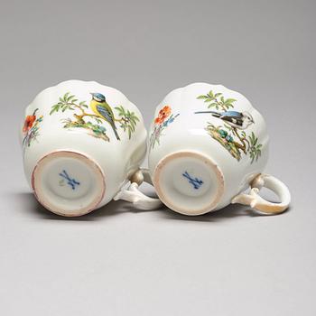 TETE A TETE, sex delar, porslin. Meissen, 1800-tal.