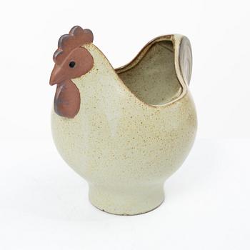 Lisa Larson, egg hen and egg cups, 6 pcs, stoneware.