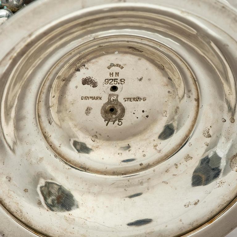 Georg Jensen, a sterling silver centrepiece bowl, model no. 775, design Harald Nielsen, Copenhagen 1933-1944, Swedish Import mark.