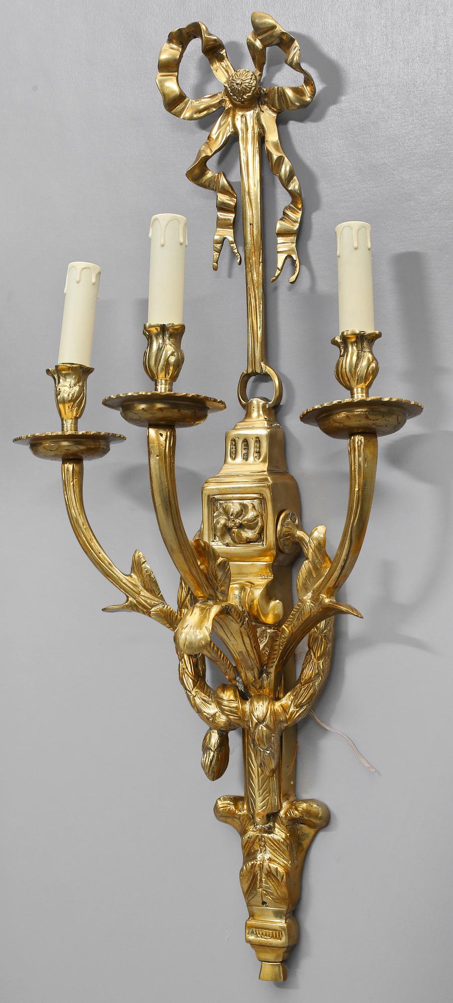 VÄGGLAMPA, gustaviansk stil, 1900-talets andra hälft.