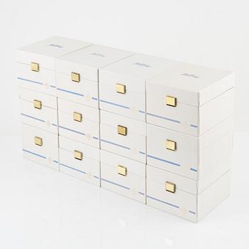 Twelve porcelain custard cups from the Gripsholms service, Rörstrand, Sweden, second half of the 20th century.