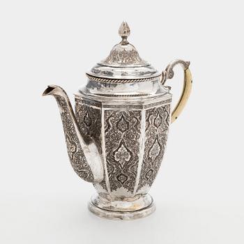 Kaffekanna, silver, Persien (Iran), Pahlavidynastin.