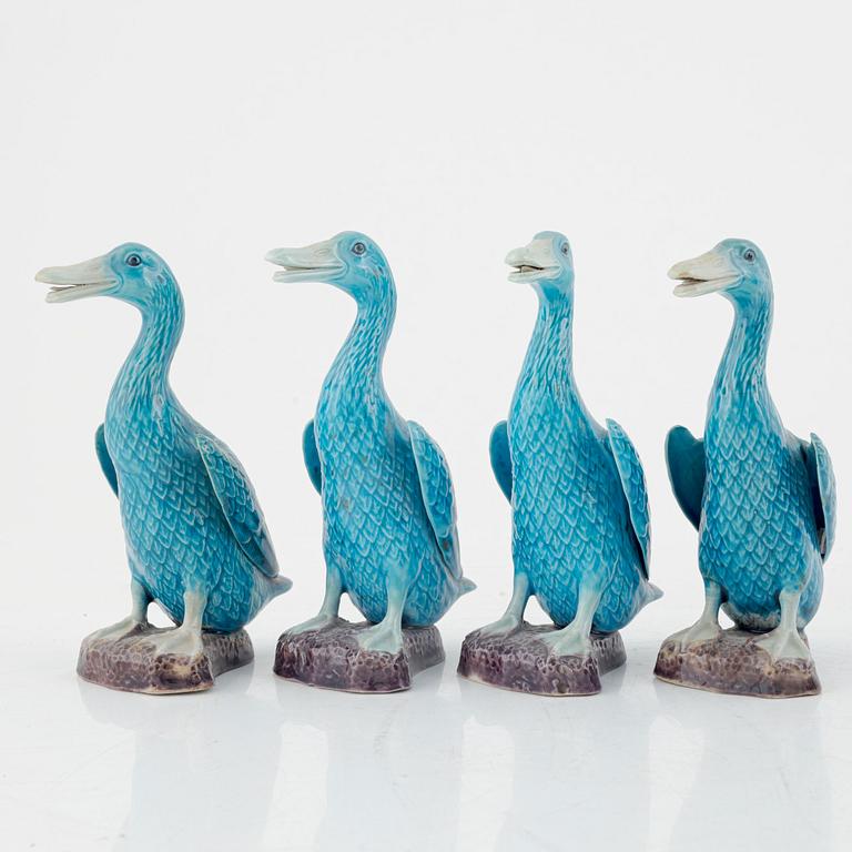 A group of eight Chinese porcelain figures, modern manufacturing.