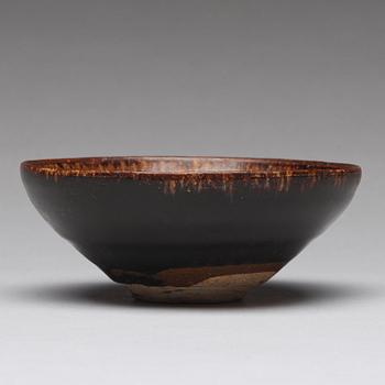 A brown hares fure bowl, presumably Song dynasty (960-1279).