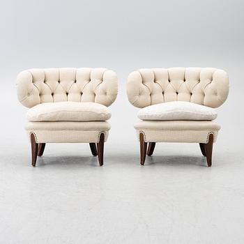 Otto Schulz, fåtöljer, ett par, Jio Möbler, 1900-talets andra hälft.