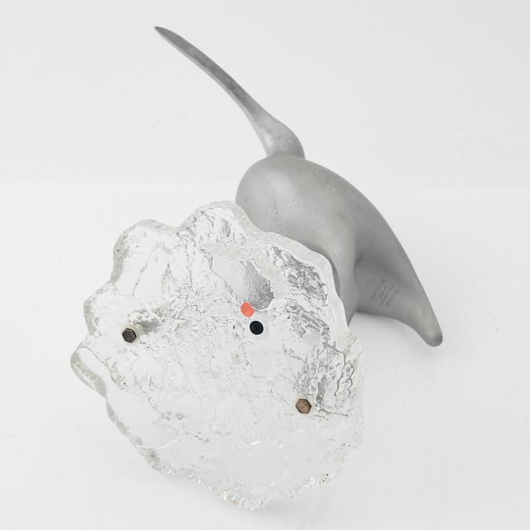 Tapio Wirkkala, an aluminium sculpture of a bird, 'Suokurppa' (Bog snipe), model 'TW 513', Kultakeskus Oy, Finland 1970s.