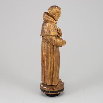 A carved wood sculpture, 18th/19th century.