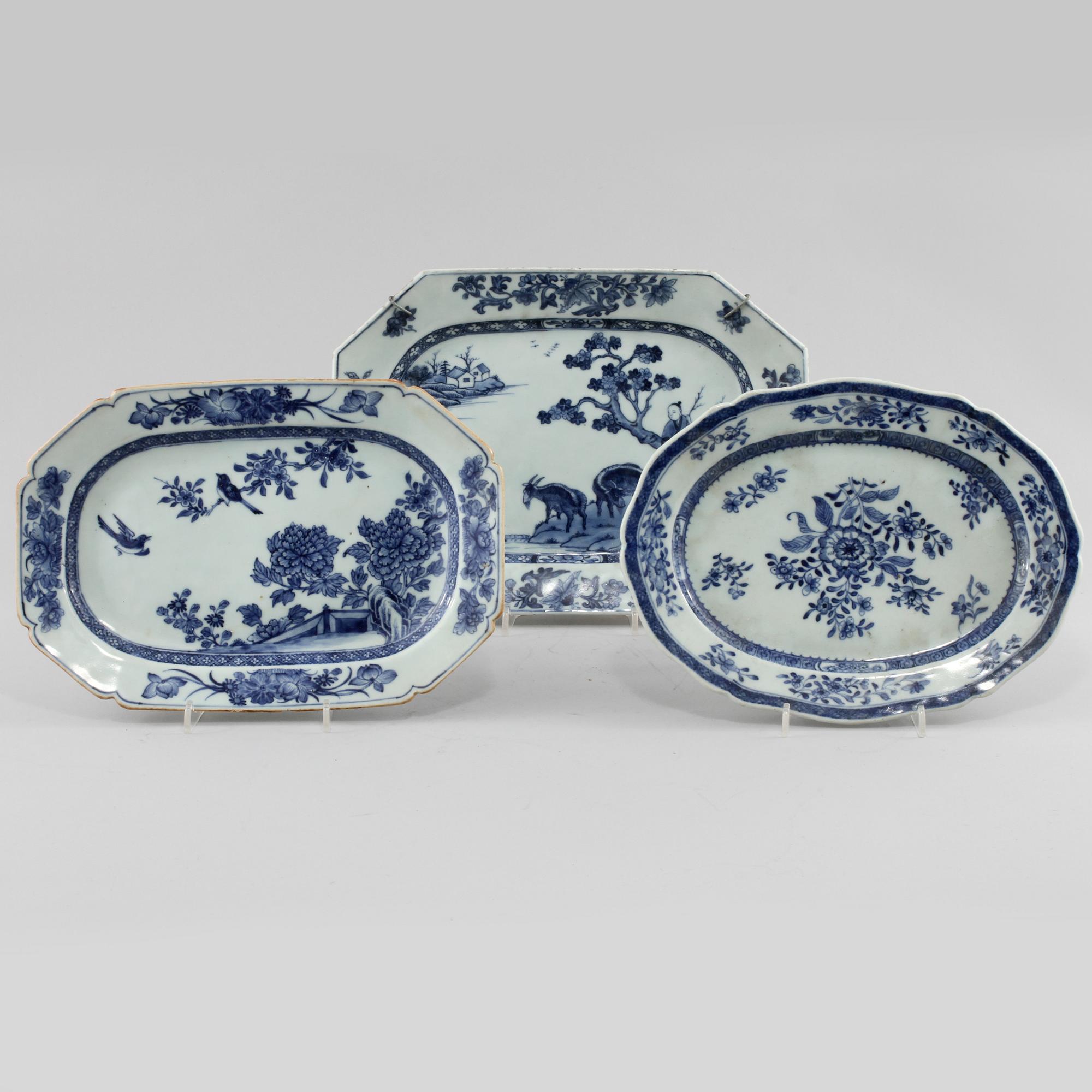 FAT, 3 st, porslin, Kina, 1700-tal.