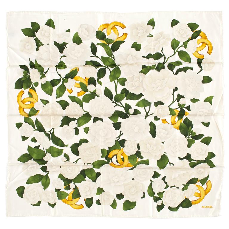 CHANEL, silk scarf, 1960/70's.