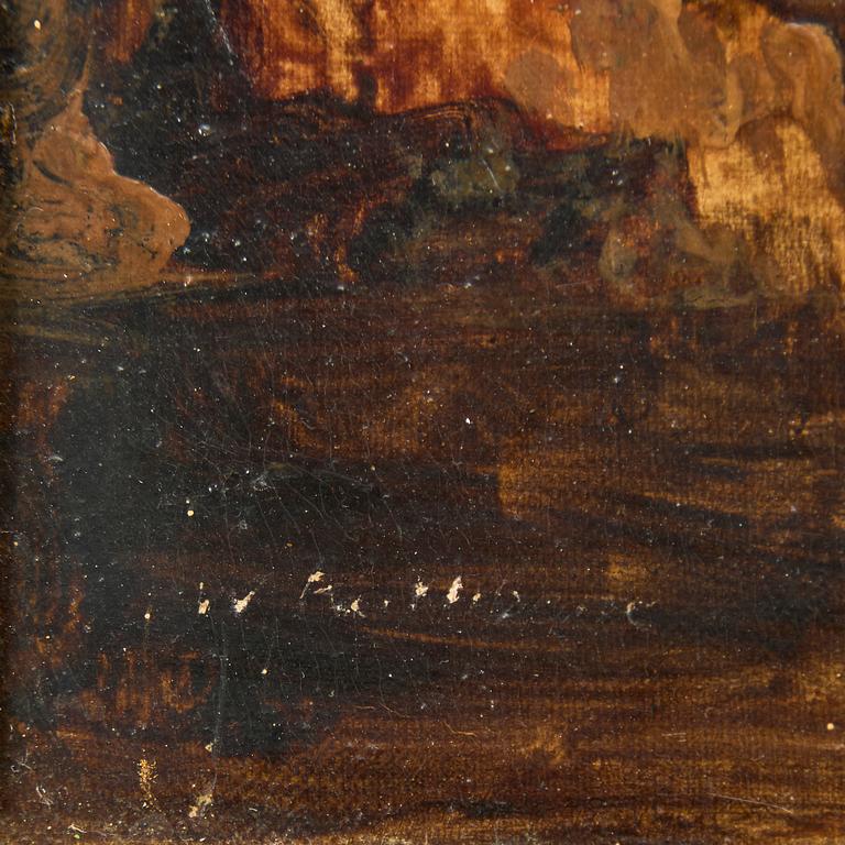 French school, early 19th century, Park landscape with strolling couples.