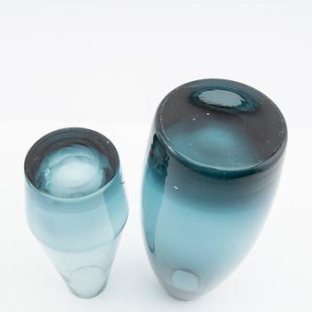 Tamara Aladin, vaser, 5 st, glas, Riihimäen Lasi, Finland, 1960/70-tal.