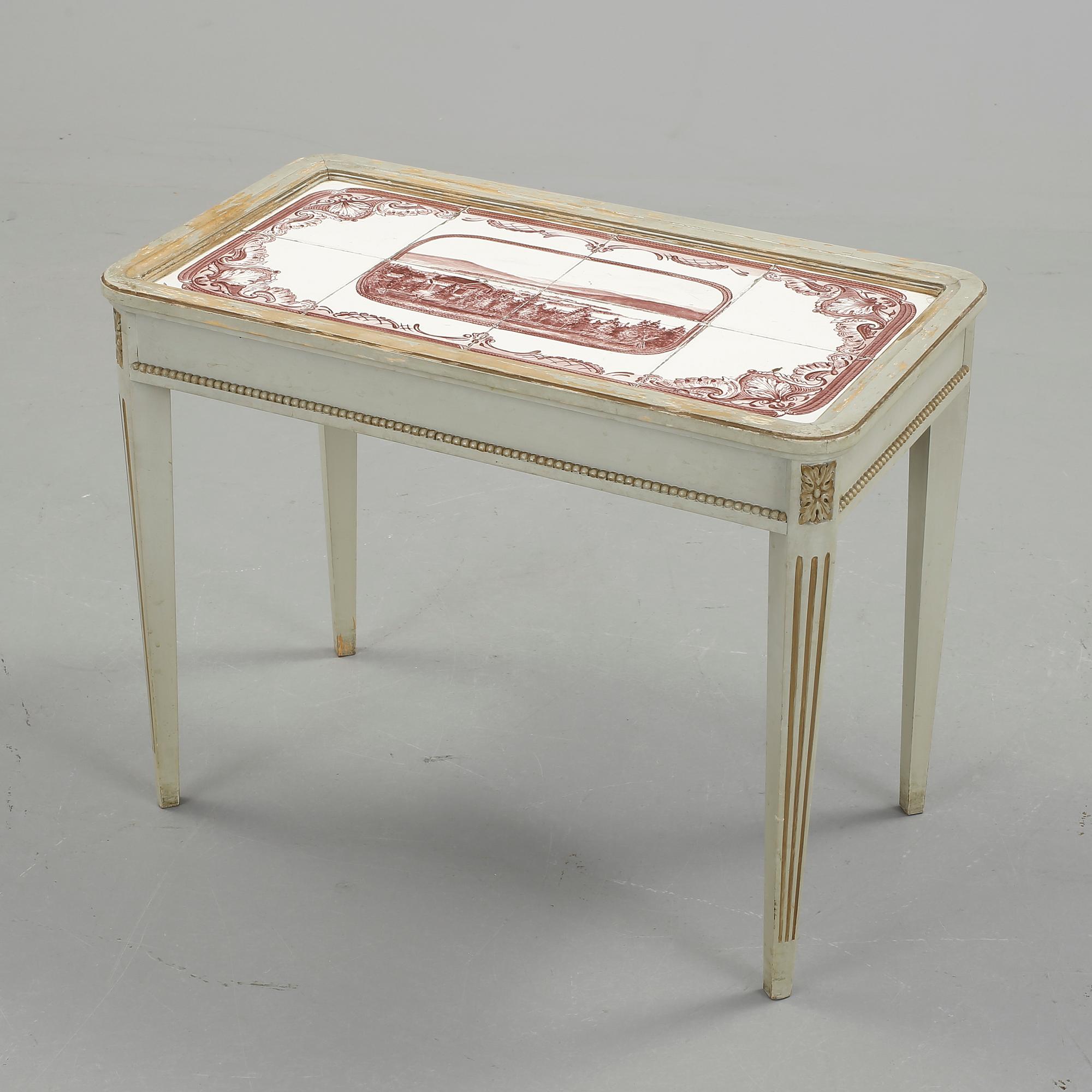 TEBORD, fajans, omkring sekelskiftet 1800/1900.