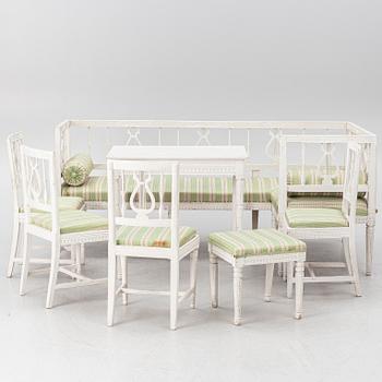 Salon group, Gustavian, early 19th century.