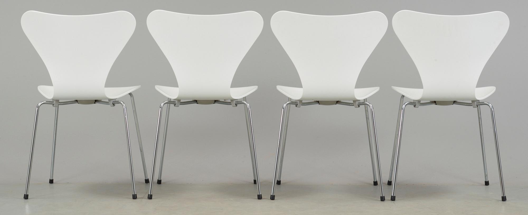 STOLAR, 4st, "Sjuan", Arne Jacobsen, Fritz Hansen.
