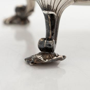 Såsbåtar, ett par, sterlingsilver, London 1700-tal.