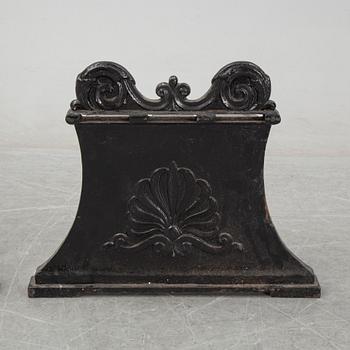 Folke Bensow, a set of 'Parkbänk No 1' cast iron gables, Näfveqvarns Bruk.