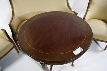 SALONGSGRUPP, 8 delar, empirestil, 1910-tal.