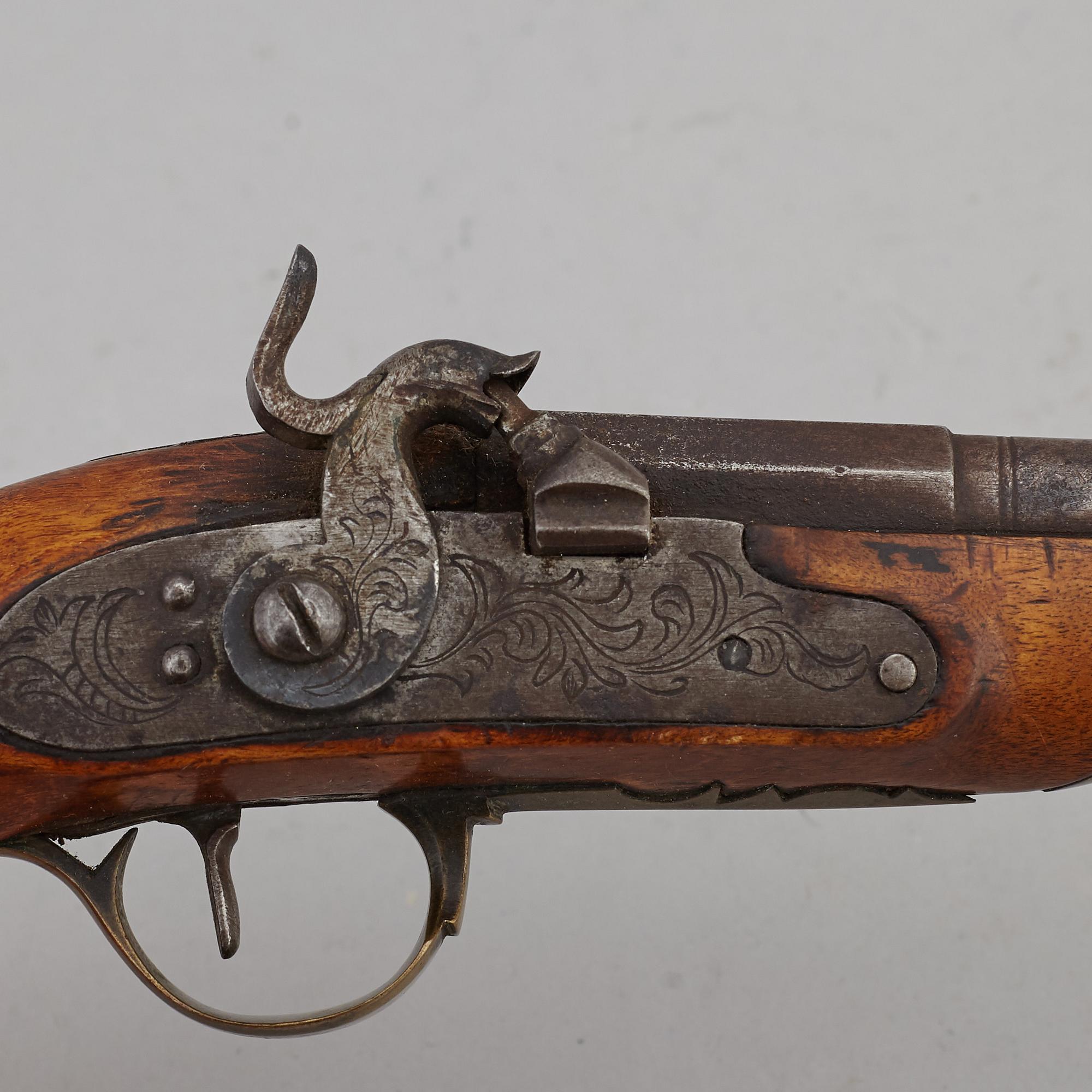 SLAGLÅSPISTOLER, 3 st, 1800-tal.
