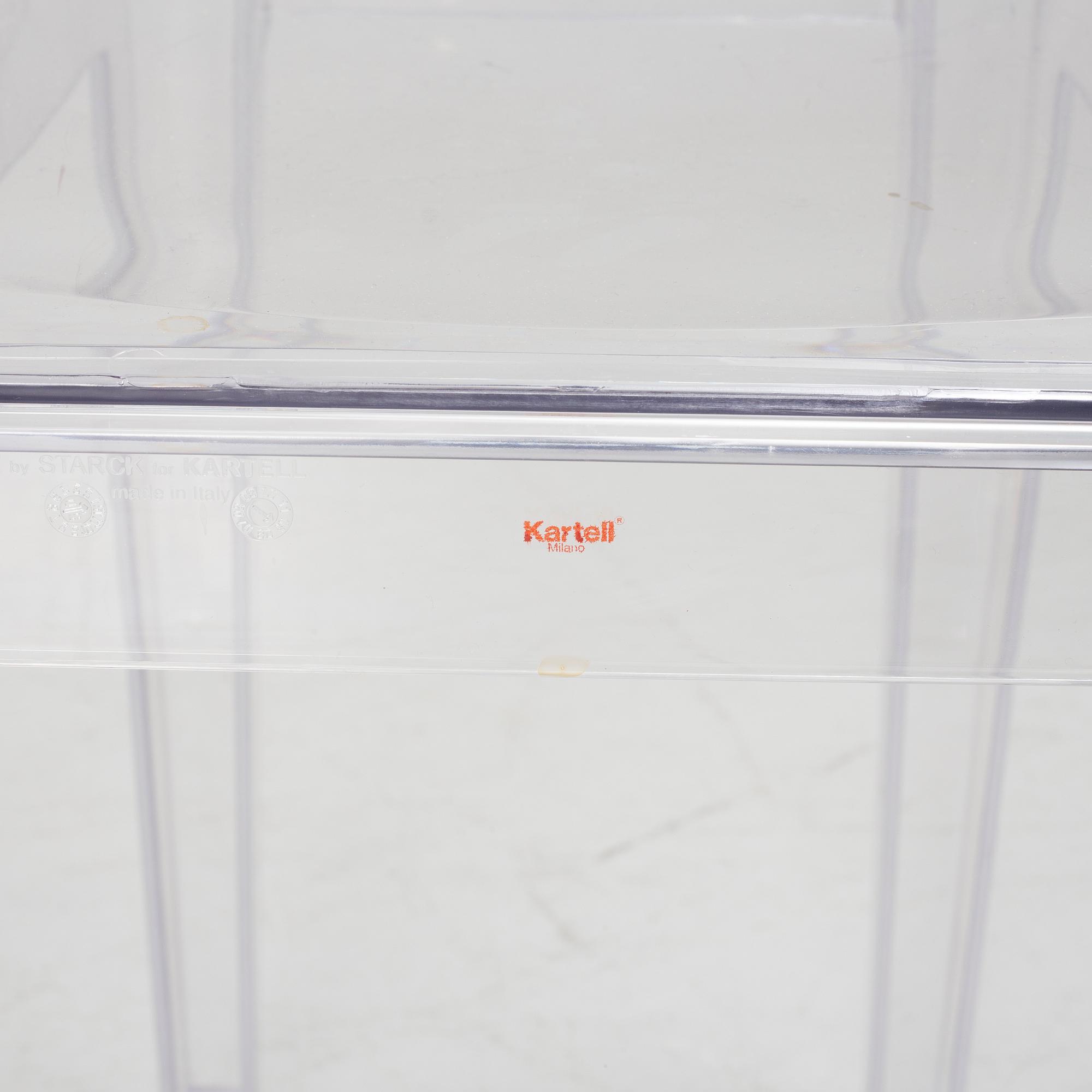 Philippe Starck, 8 st, "La Marie" Kartell, Italien, Modellen formgiven 1998.