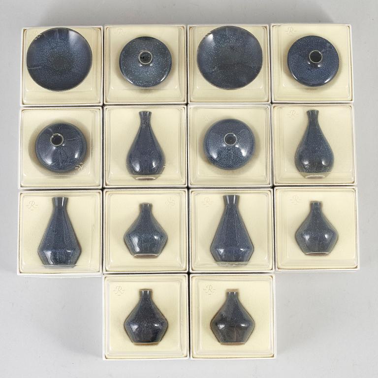 BERTIL LUNDGREN, 14 stoneware miniatures from Rörstrand.