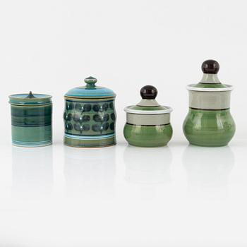 Six pieces of stoneware, Rörstrand, Sweden, latter part of the 20th century.