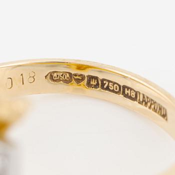 Björn Weckström, ring, "Da Capo", 18K guld med briljantslipade diamanter, Lapponia 1985.