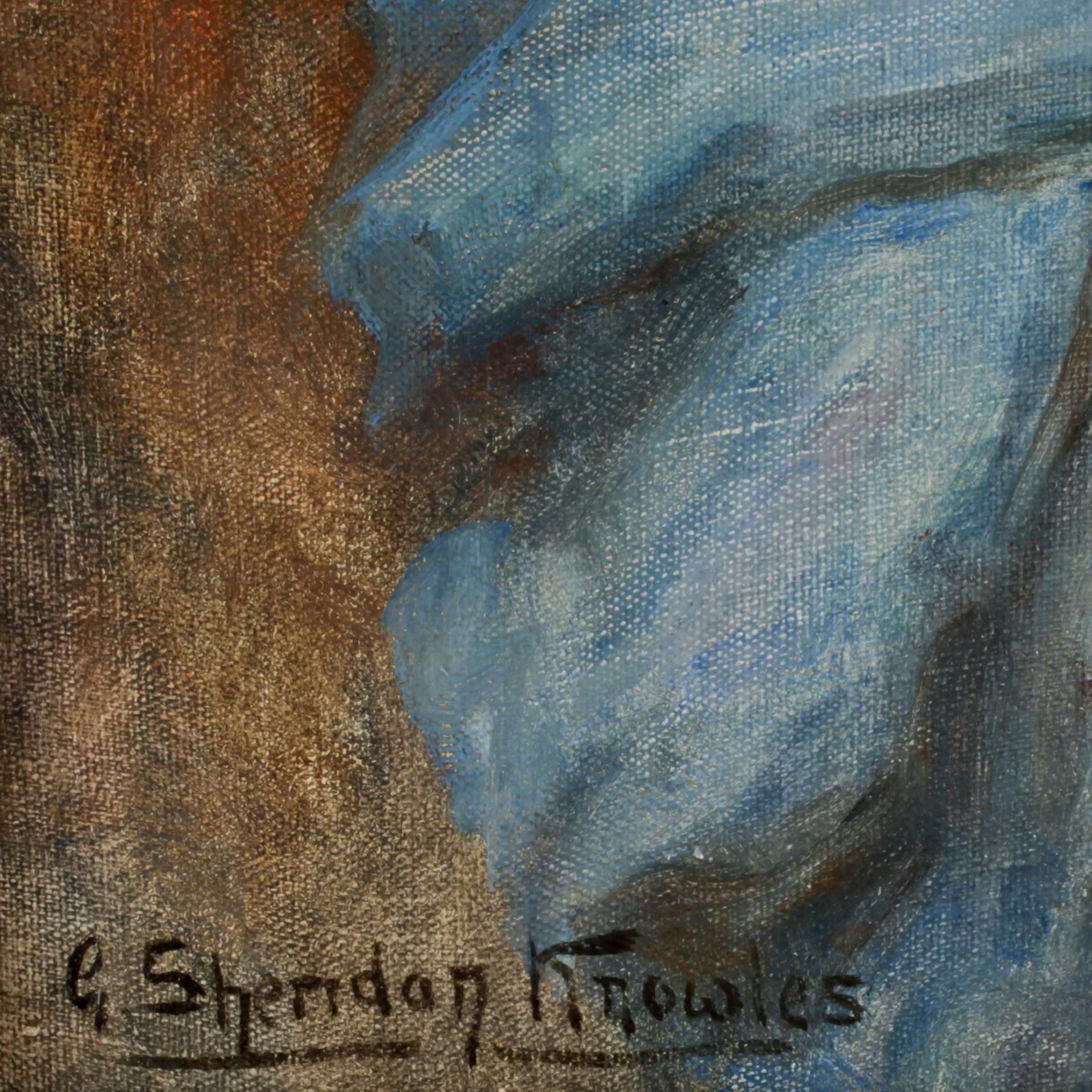 GEORGE SHERIDAN KNOWLES, olja på duk. Sign.
