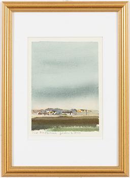 Lars Lerin, Landskap med hus.