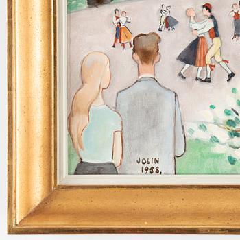 Einar Jolin, oil on canvas, signed Jolin and dated 1958.