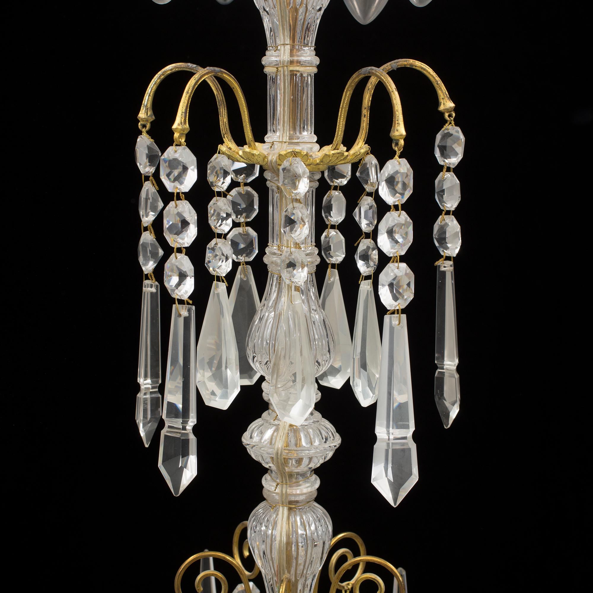 A chandelier, late 19th century.