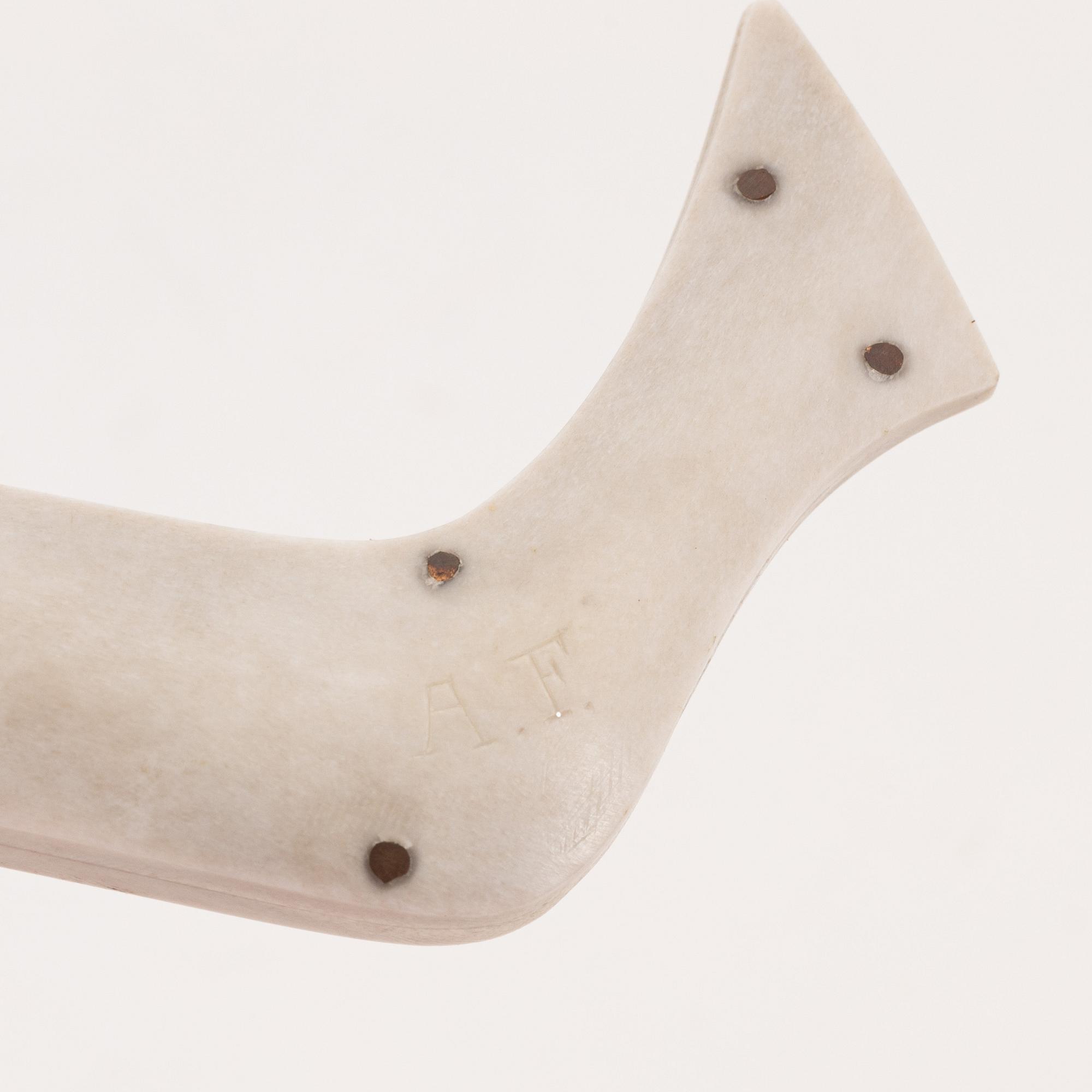 A reindeer horn knife by Anders Fankki, before 1960, signed.
