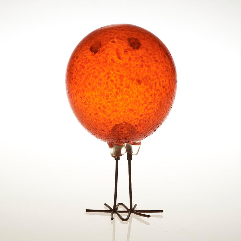 A Peter Pelzel 'Pulcino' glass bird, Vistosi, Italy 1960's.