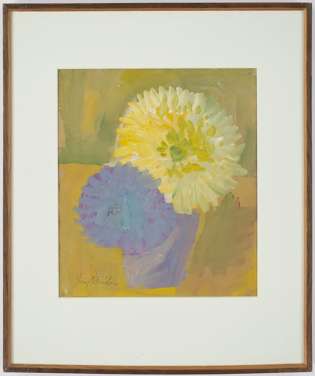 INGE SCHIÖLER, gouache, signerad.