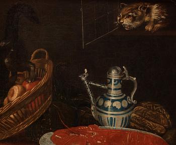 Frans Snyders Follower of, Cat and dog fight.