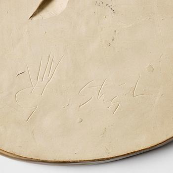 Stig Lindberg, a stoneware wall sculpture, Gustavsberg Studio ca 1960.