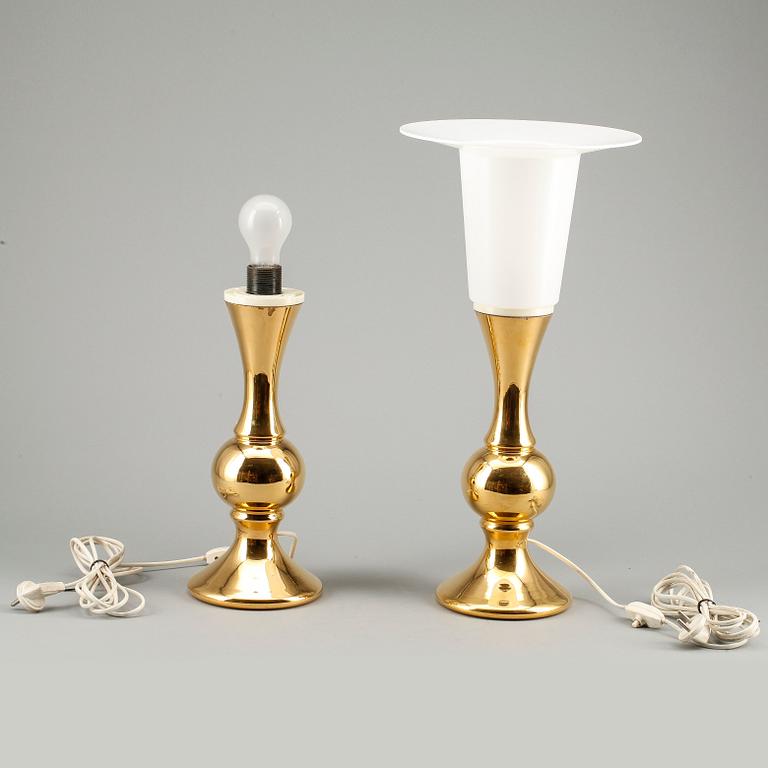 BORDSLAMPOR, ett par, Luxus, 1970-tal.