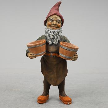 A terracotta gnome, probably Germany.