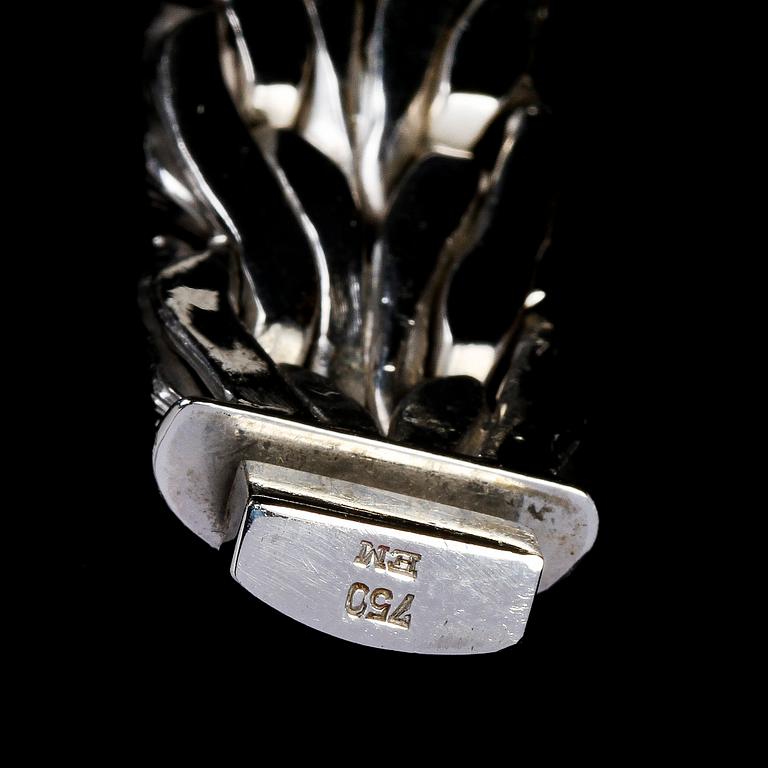 ARMBAND, 18k vitguld, sign EM. Vikt 169 g.