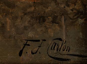 Unknown artist, 19th Century, oil on canvas, signed FJ Carlton.