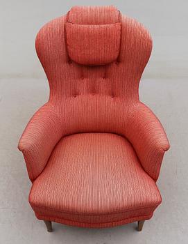 FÅTÖLJ, "Farmor", Carl Malmsten, AB O.H. Sjögren, Tranås, 1900-talets andra hälft.