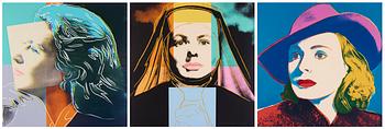 Andy Warhol, "Three portraits of Ingrid Bergman by Andy Warhol".