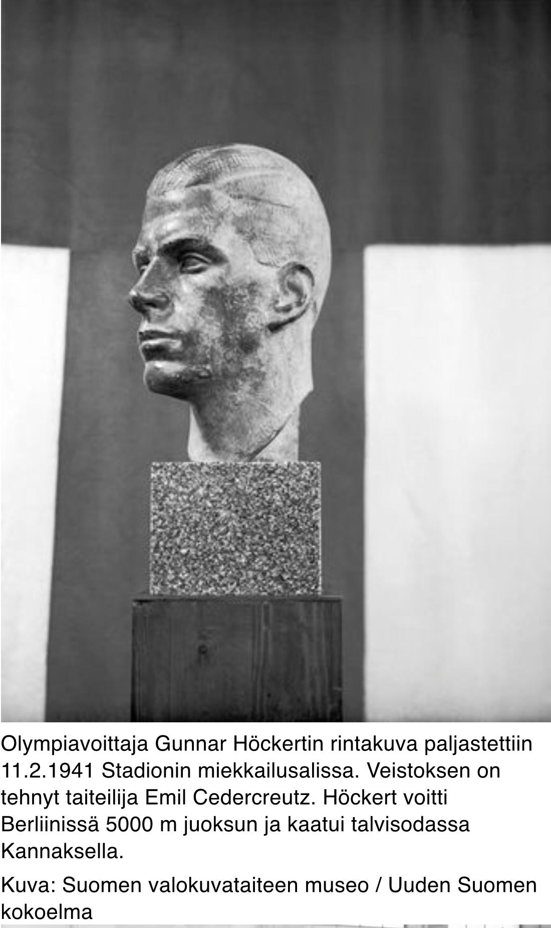Emil Cedercreutz, Gunnar Höckertin rintakuva.