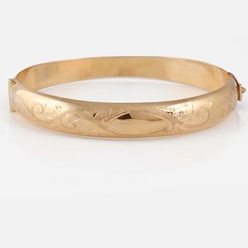 ARMRING, 18K guld, Ceson, Göteborg, 1977. Vikt 14,2 gram.
