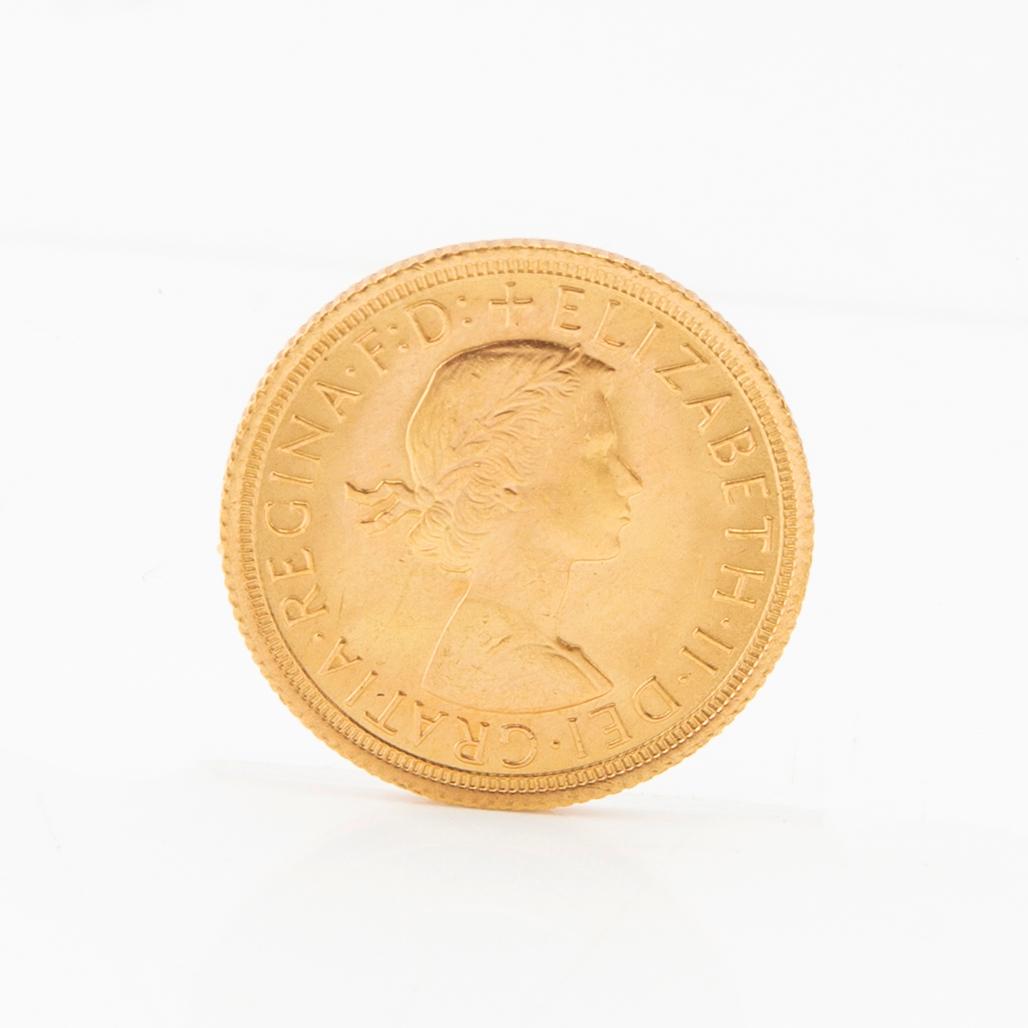 Guldmynt 1 sovereign 1968 Storbritannien Elisabeth II.