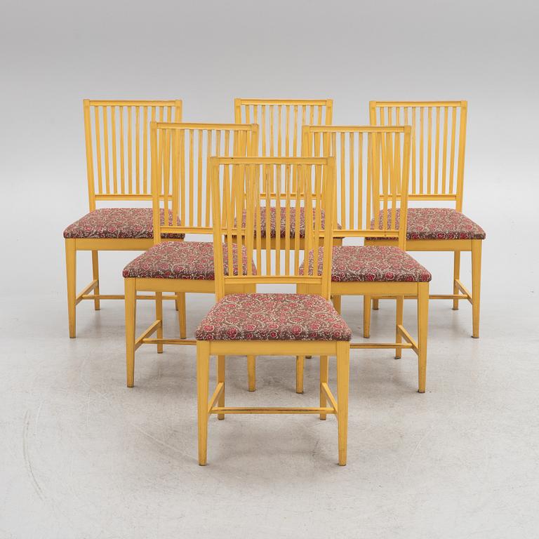 Six Leksand model chairs, second half of the 20th century.