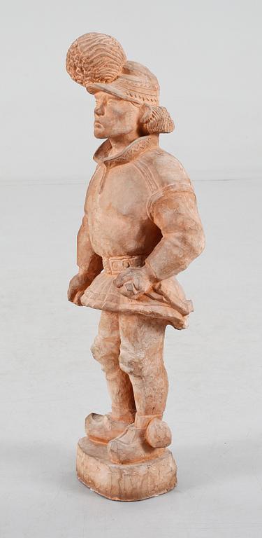 FIGURIN, terracotta. William Marklund, sign.