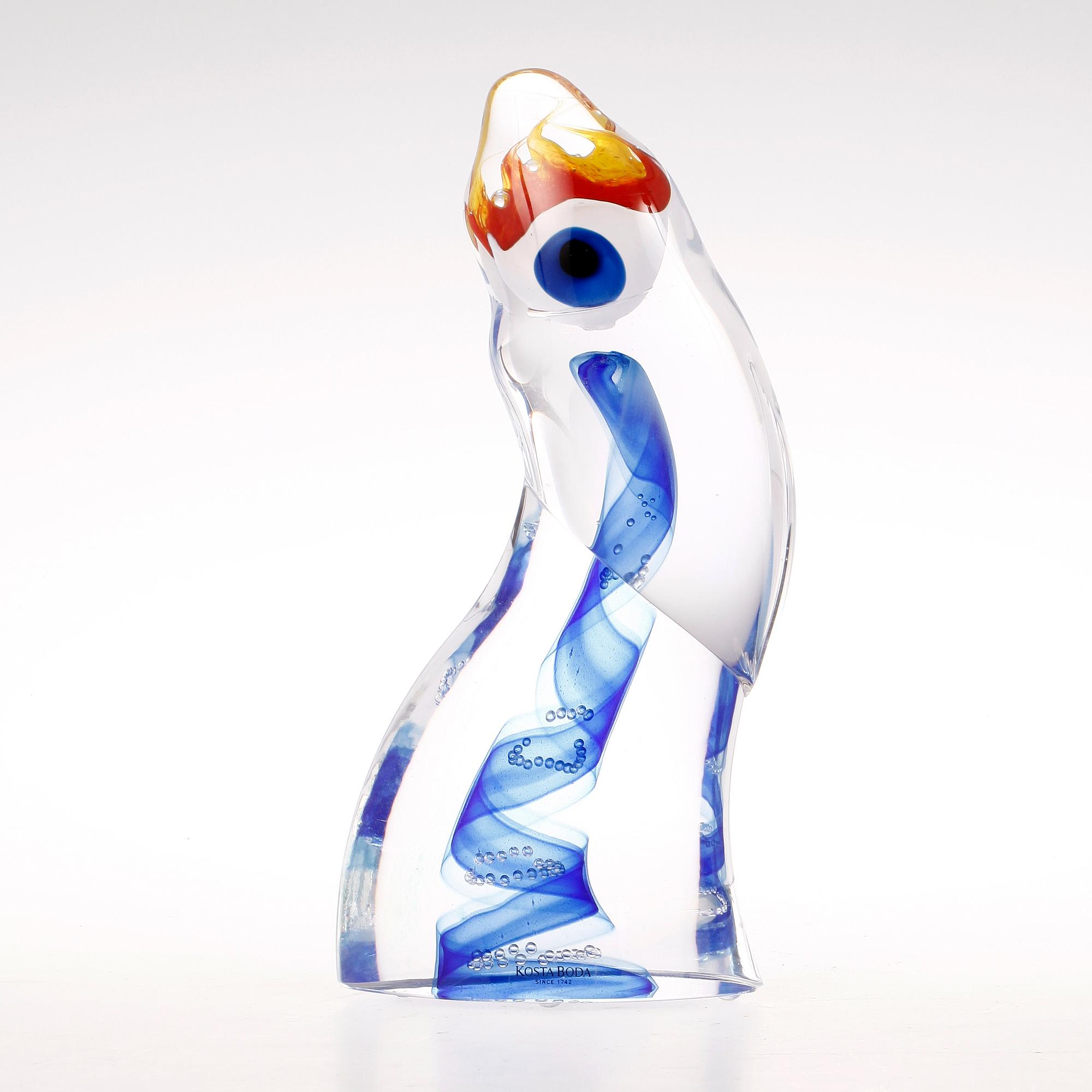 SKULPTUR, glas, Kjell Engman, Kosta.