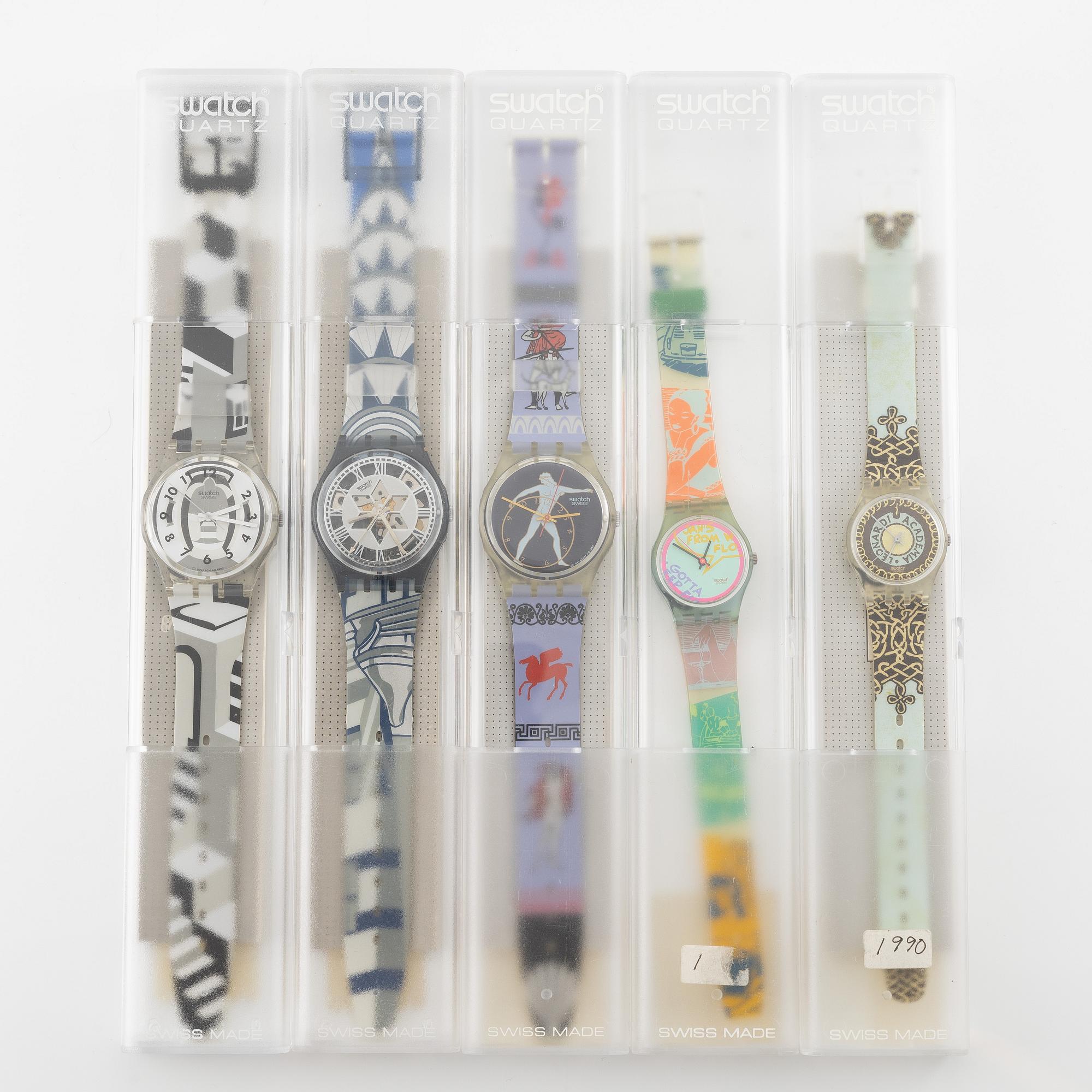 18 Swatch Watches, "No Reserve".