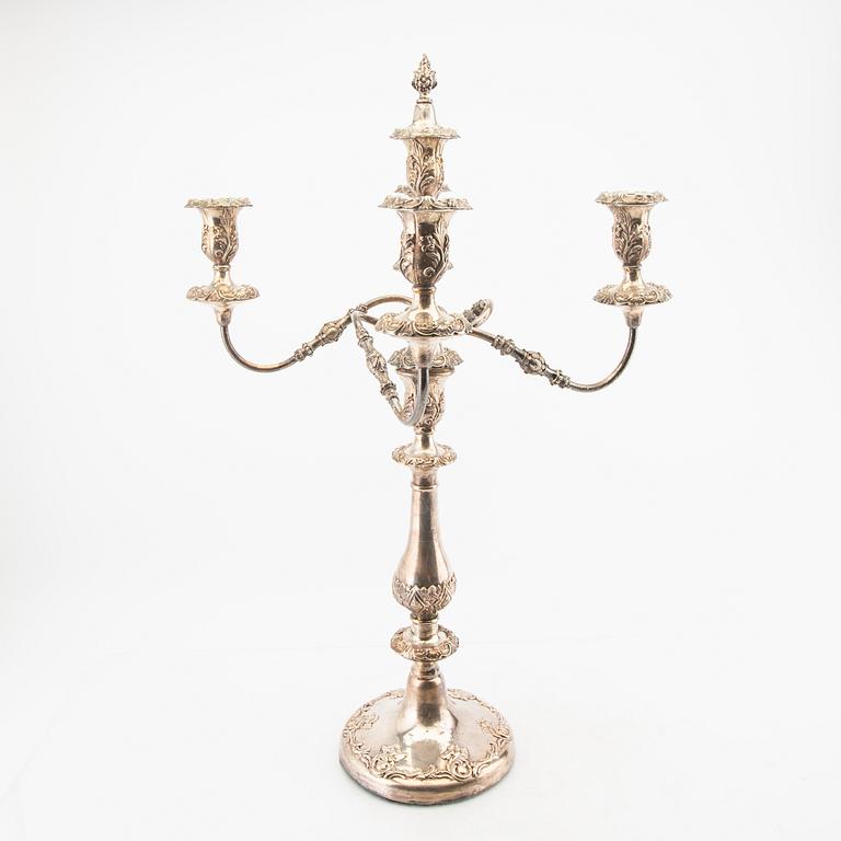 A pair of Ne Rococo epns candelabras mid 1800s.